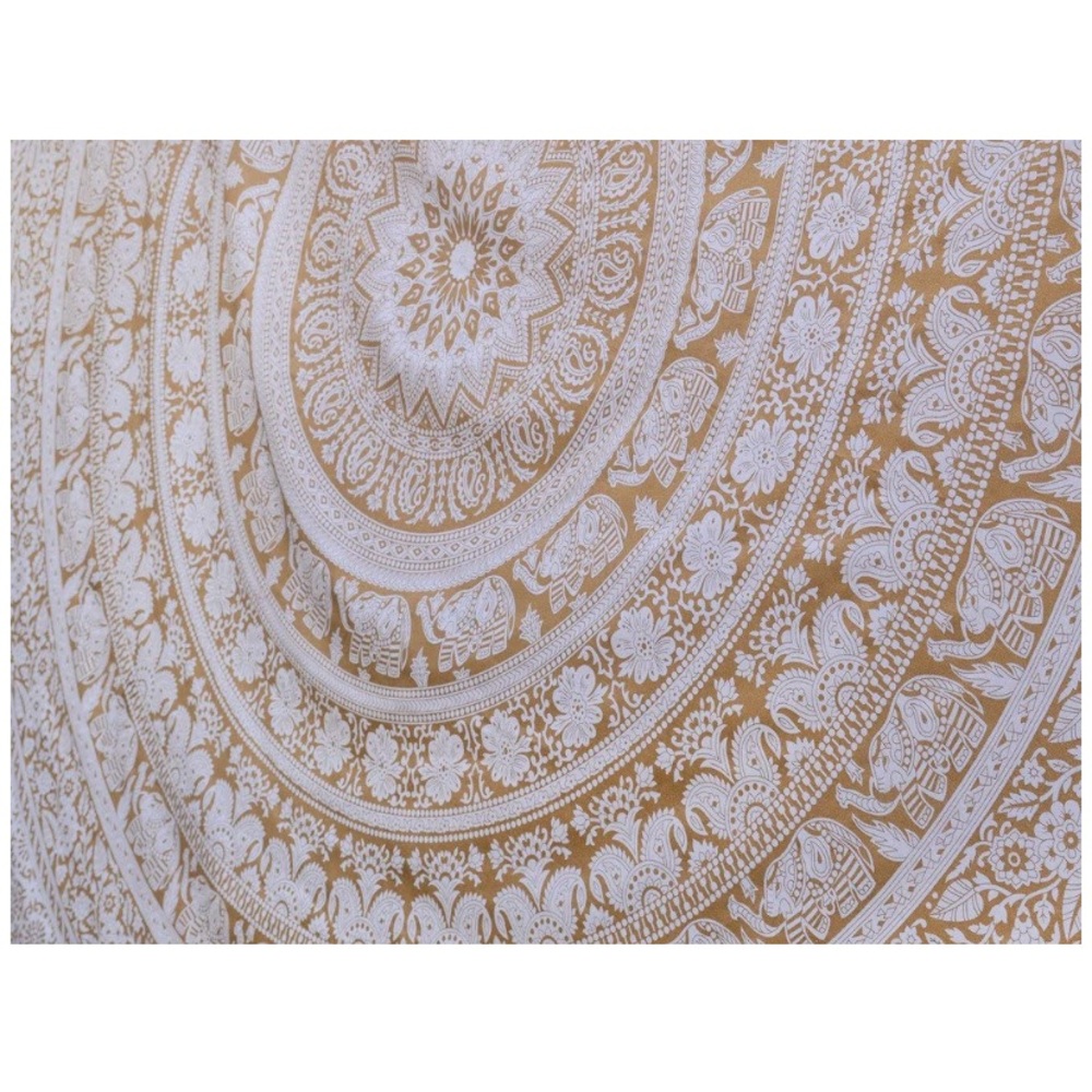 Large Gold Elephant Tapestry